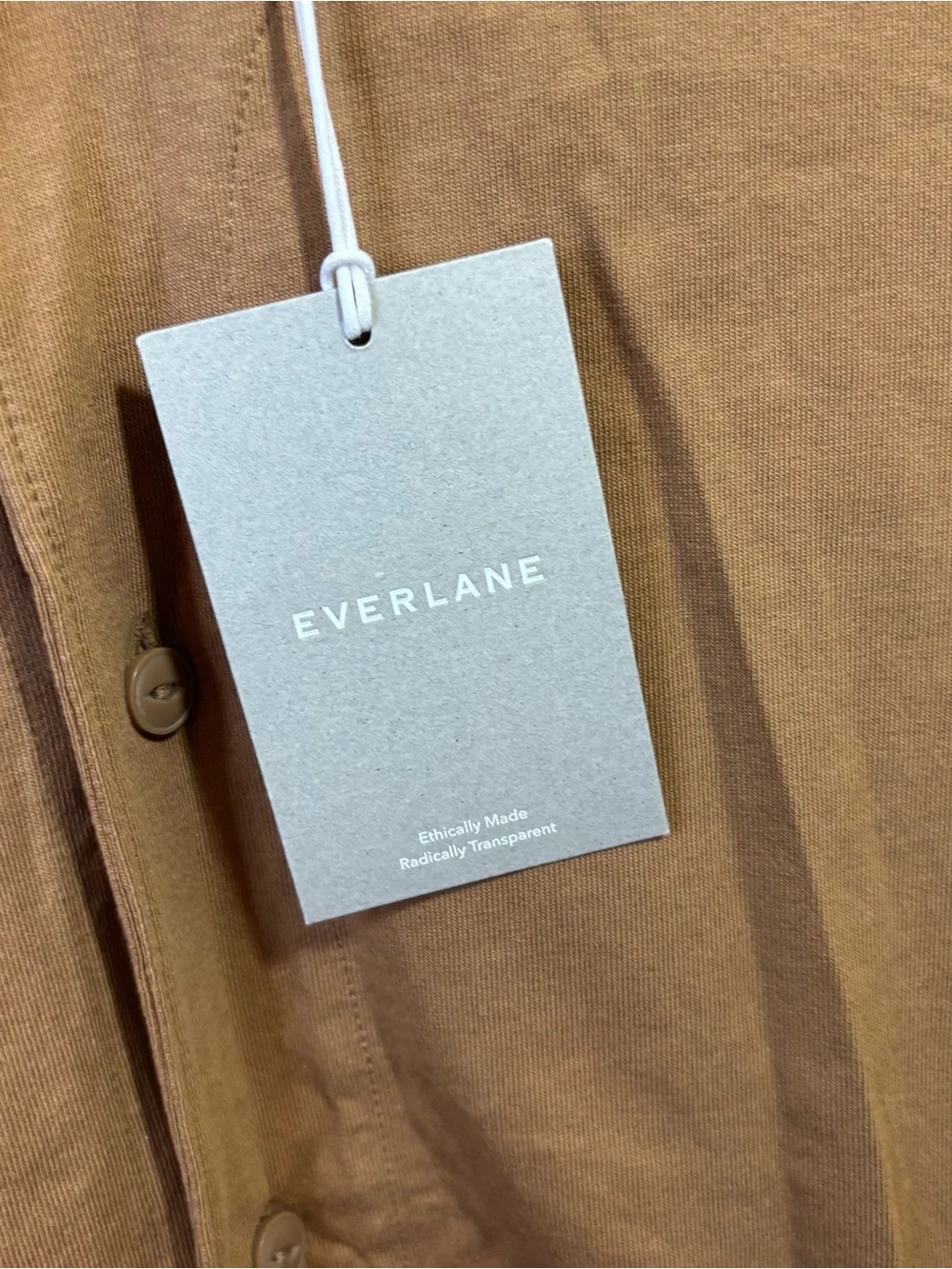 NWT Everlane Men's The Premium Weight Baseball Tee Jersey Brown Short Sleeve M - Picture 5 of 7